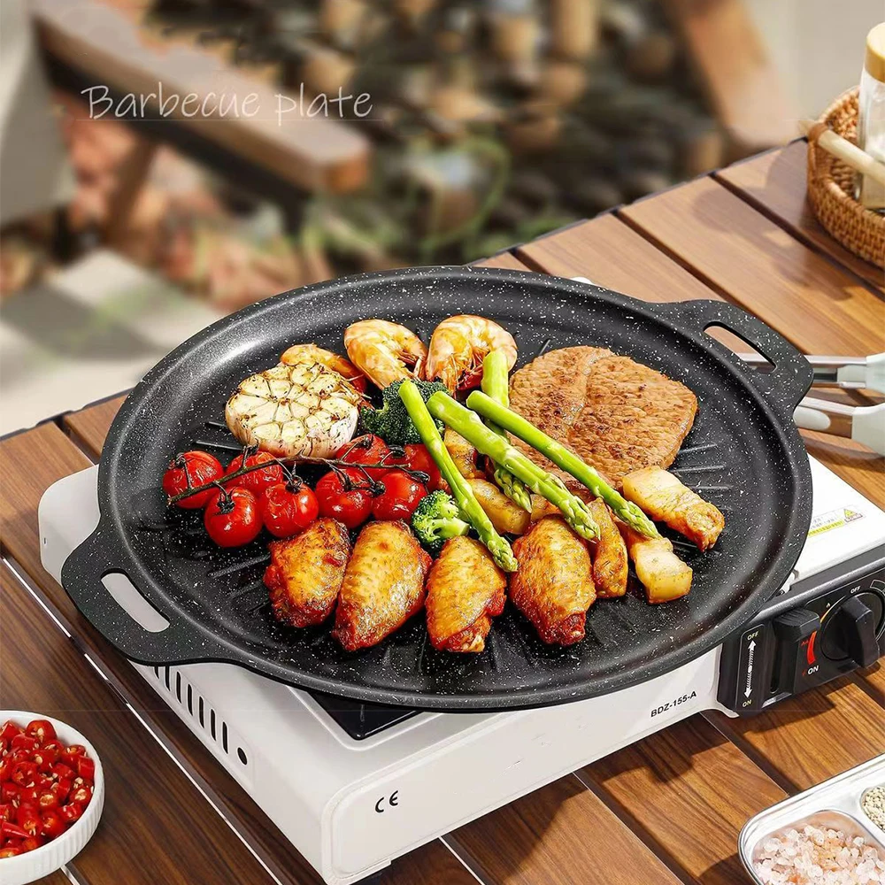 Kitchen Baking Trays - 34CM 야외 바베큐 그릴 팬 논스틱