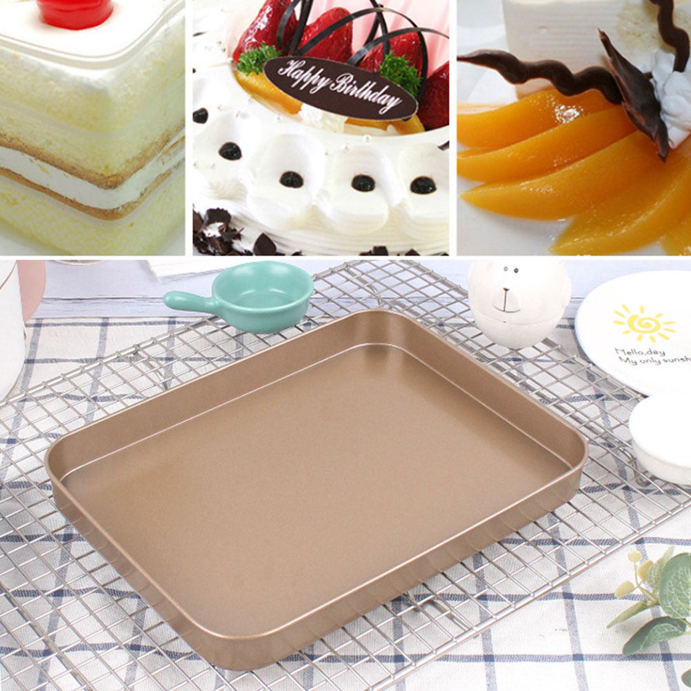Kitchen Baking Trays - 탄소강 직사각형 케이크 팬 10인치 논스틱