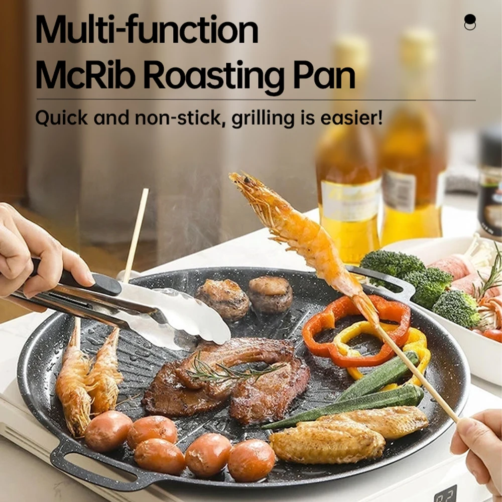 34CM 야외 바베큐 그릴 팬 논스틱 베이킹 트레이 한 - Kitchen Baking Trays 리뷰 및 가격