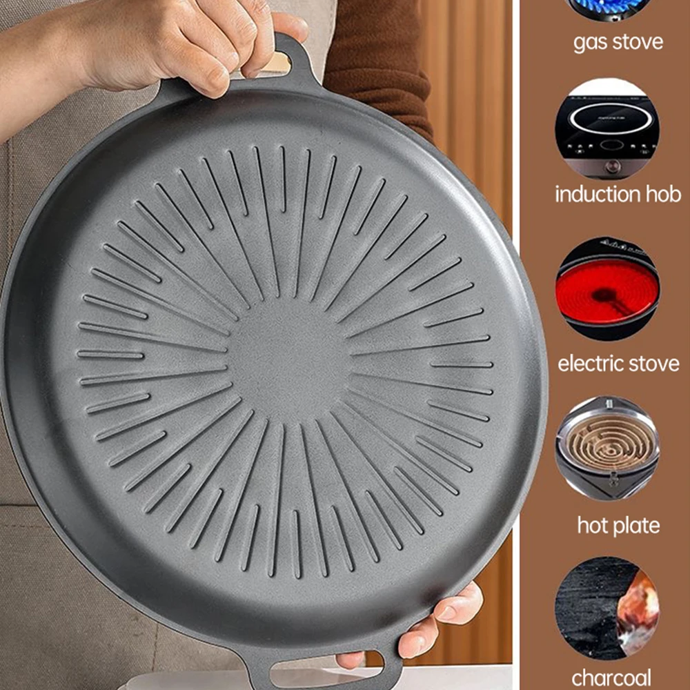 34CM 야외 바베큐 그릴 팬 논스틱 베이킹 트레이 한 - Kitchen Baking Trays 리뷰 및 가격