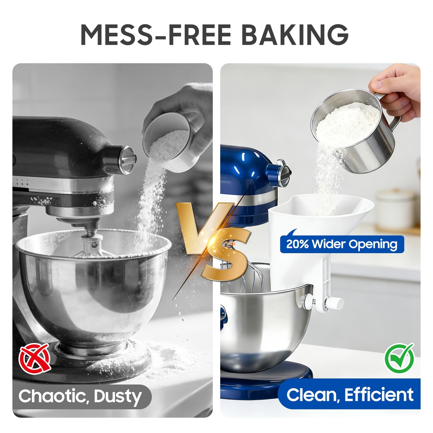 키친에이드 스탠드 믹서용 와이드 입구 밀가루 깔때기 반 - Kitchen Aid Baking Mixer 리뷰 및 가격