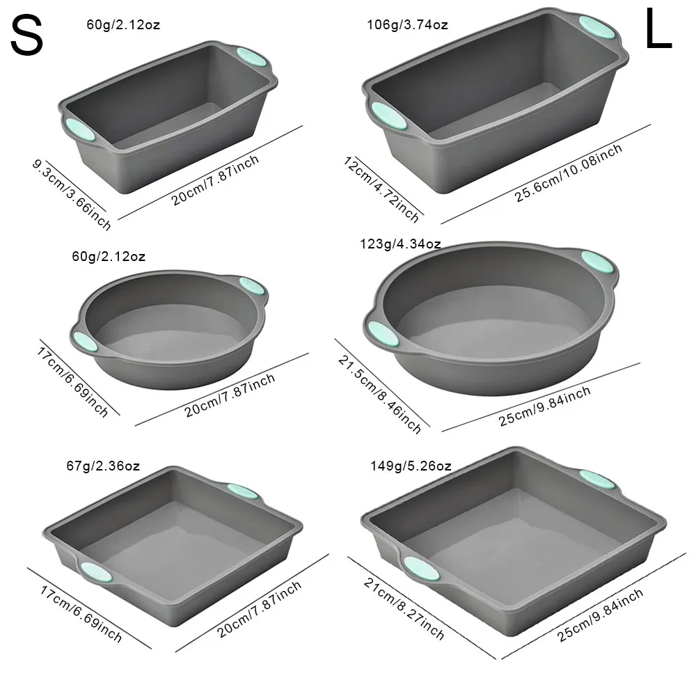회색 내열성 실리콘 케이크 몰드 팬 2/3개 베이킹 트 - Kitchen Baking Trays 리뷰 및 가격