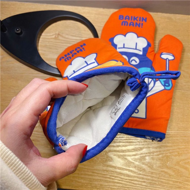 Anpanman 단열 장갑 귀여운 만화 스탬프 패턴 내 - Kitchen Baking Gloves 리뷰 및 가격