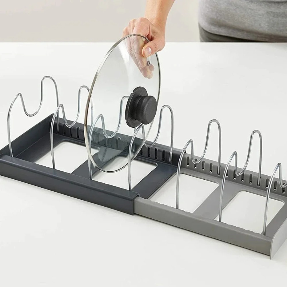 확장형 냄비 뚜껑 정리대, 조절 가능한 팬 랙 홀더,  - Kitchen Baking Pan Organizer 리뷰 및 가격