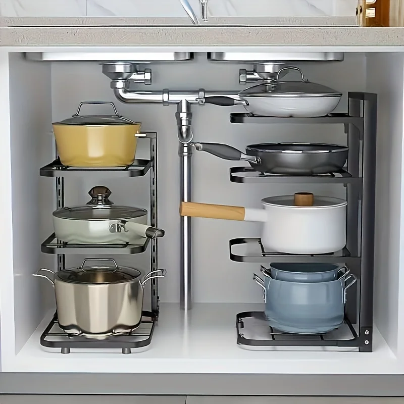 조절 가능한 냄비 정리대, 주방용 탄소강 냄비 보관대, - Kitchen Baking Pan Organizer 리뷰 및 가격