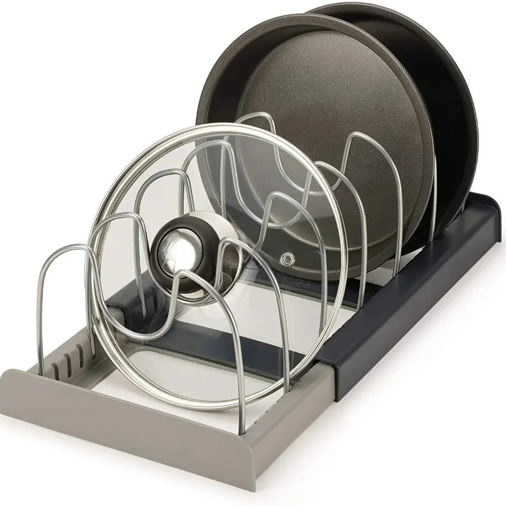1개 7칸 텔레스코픽 냄비 랙, 팬 정리대, 공간 절약 - Kitchen Baking Pan Organizer 리뷰 및 가격