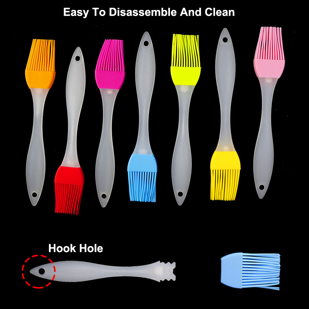 1Pcs 7 색 음식 실리콘 브러시 얼룩 바베큐 베이킹 - Kitchen Baking Brush 리뷰 및 가격
