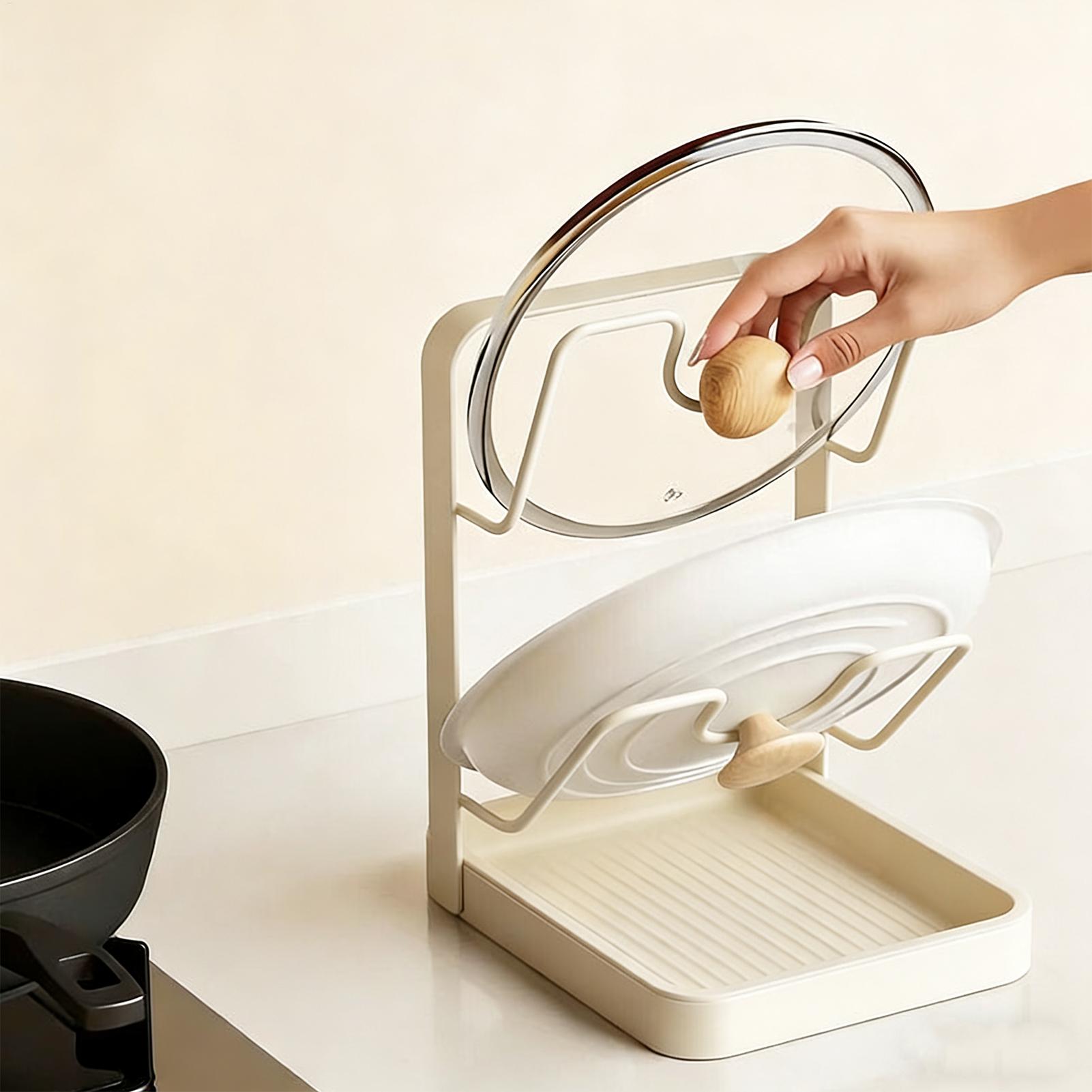 냄비 뚜껑 정리대 미끄럼 방지 주방 수납 스탠드 냄비  - Kitchen Baking Pan Organizer 리뷰 및 가격