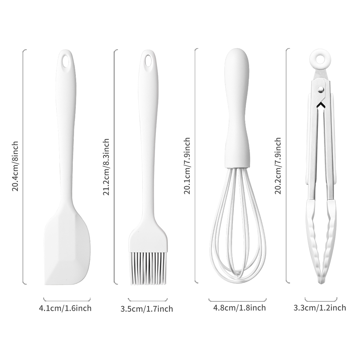 4개 세트 실리콘 베이킹 세트 케이크 크림 스패출라 스 - Kitchen Baking Brush 리뷰 및 가격