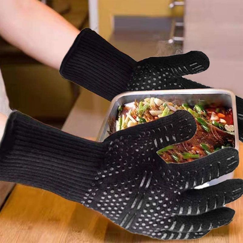 폭발성 고온 장갑, 내열성 보호 장갑, 실리콘 미끄럼  - Kitchen Baking Gloves 리뷰 및 가격