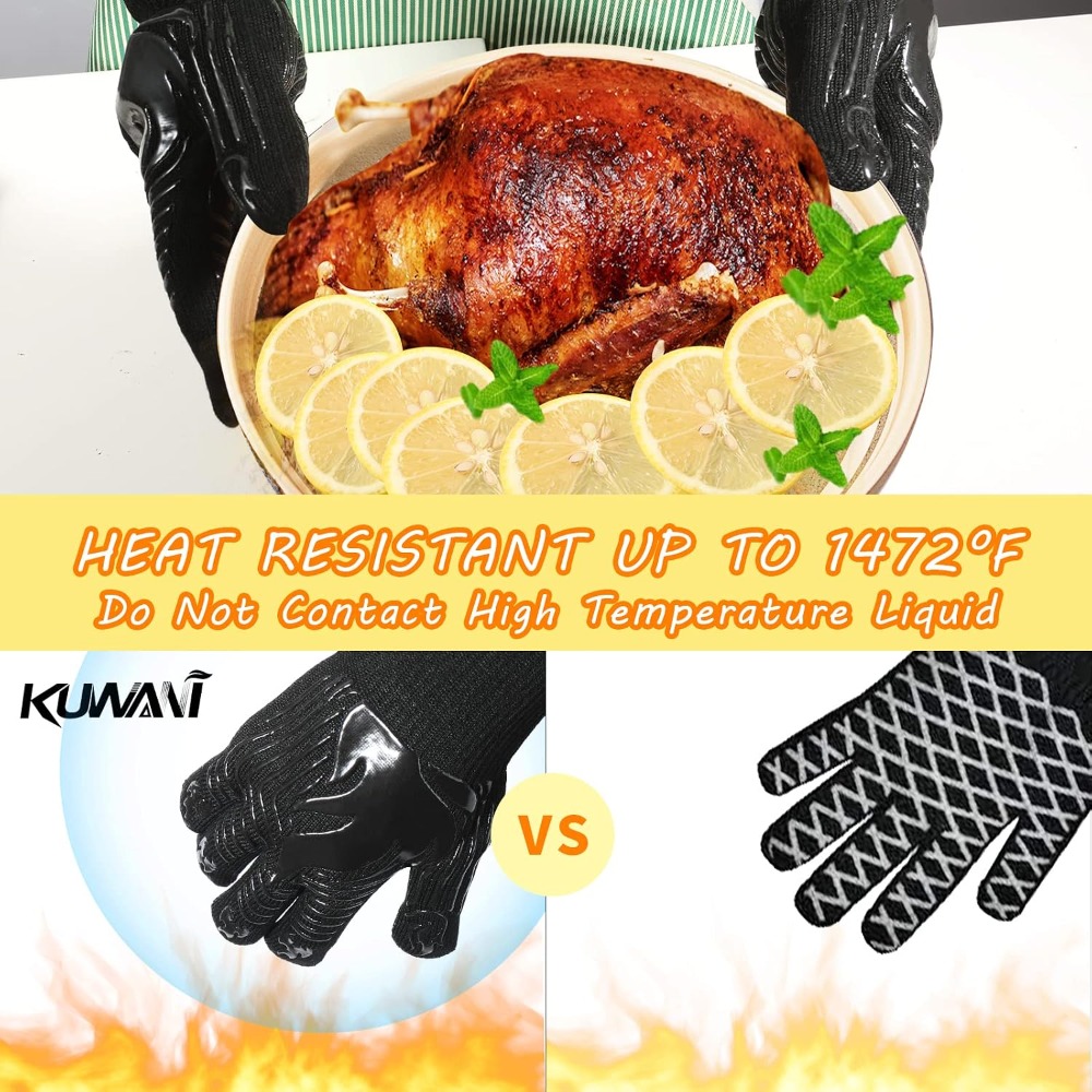 바베큐 장갑, 1472 ° F 내열 장갑, 내화 장갑, - Kitchen Baking Gloves 리뷰 및 가격
